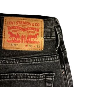 Levi's Dark Gray/ Black straight Denim Jeans